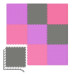 Мат-пазл  Hop-Sport HS-A010PM EVA 1cm 9 частей gray-purple-pink - фото №2